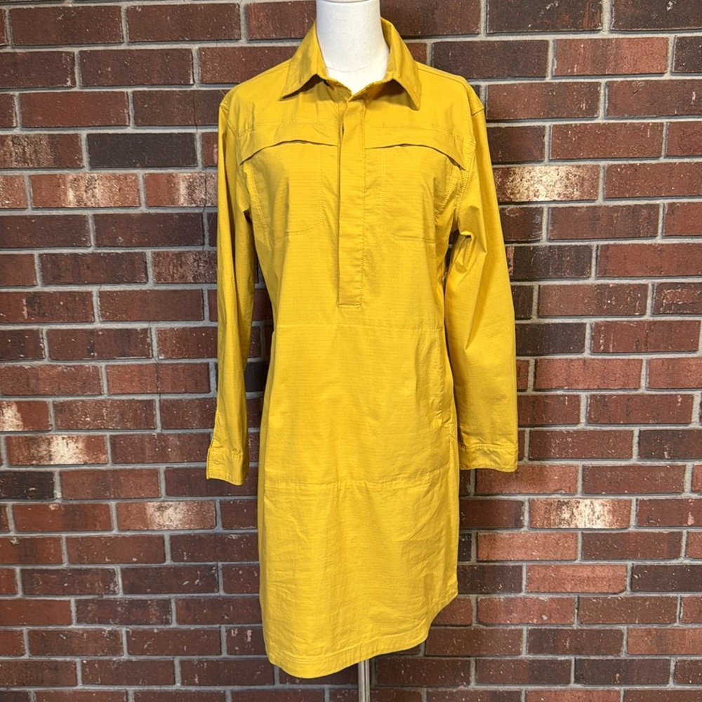 Title Nine Yellow Wren Utility Shirt Dress Size Medium